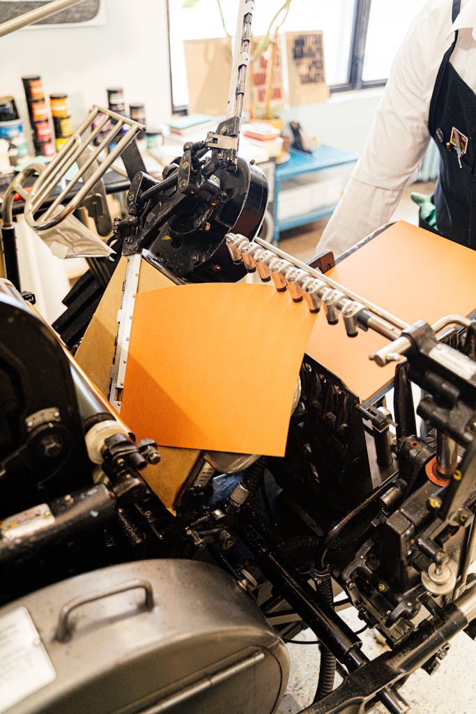 Druckmaschine mit bedruckten Bogen